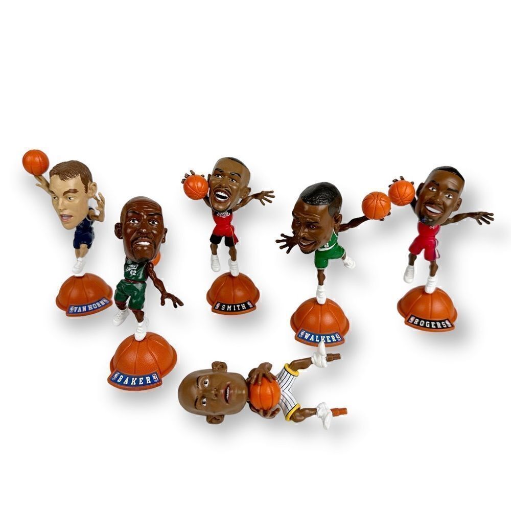 NBA Jams 1998 Mattel Vintage Toy Lot Sonics Hawks Celtics Nets Clippers